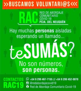 Lee más sobre el artículo “Todos pueden ser parte de la red. Todo pequeño esfuerzo que haga cada una desestresa y descomprime al sistema de salud”.