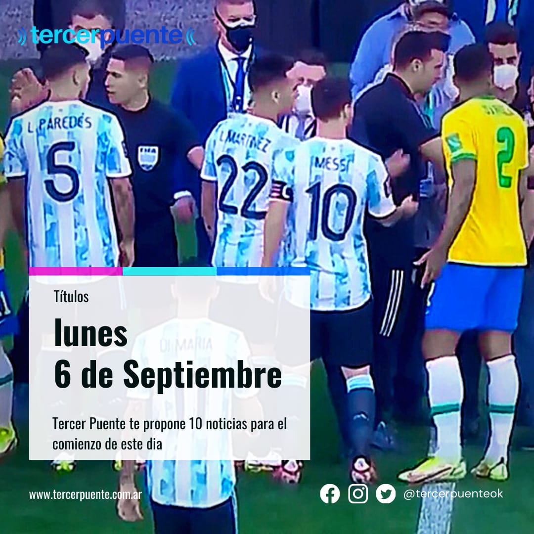 En este momento estás viendo 10 noticias para el lunes 6 de septiembre