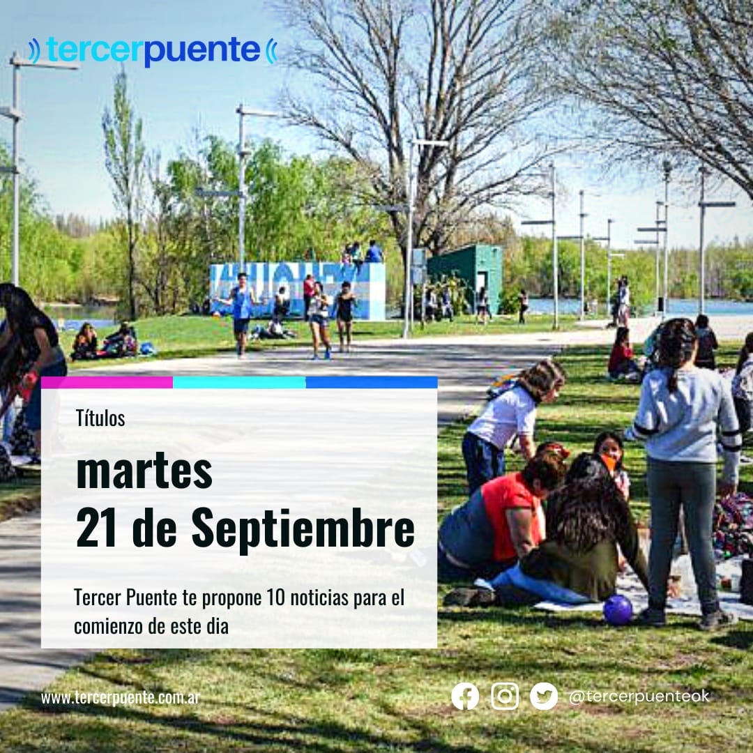 En este momento estás viendo 10 títulos para el día martes 21 de septiembre