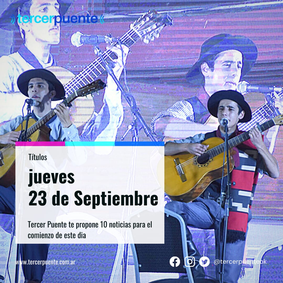 En este momento estás viendo 10 títulos para el jueves 23 de septiembre