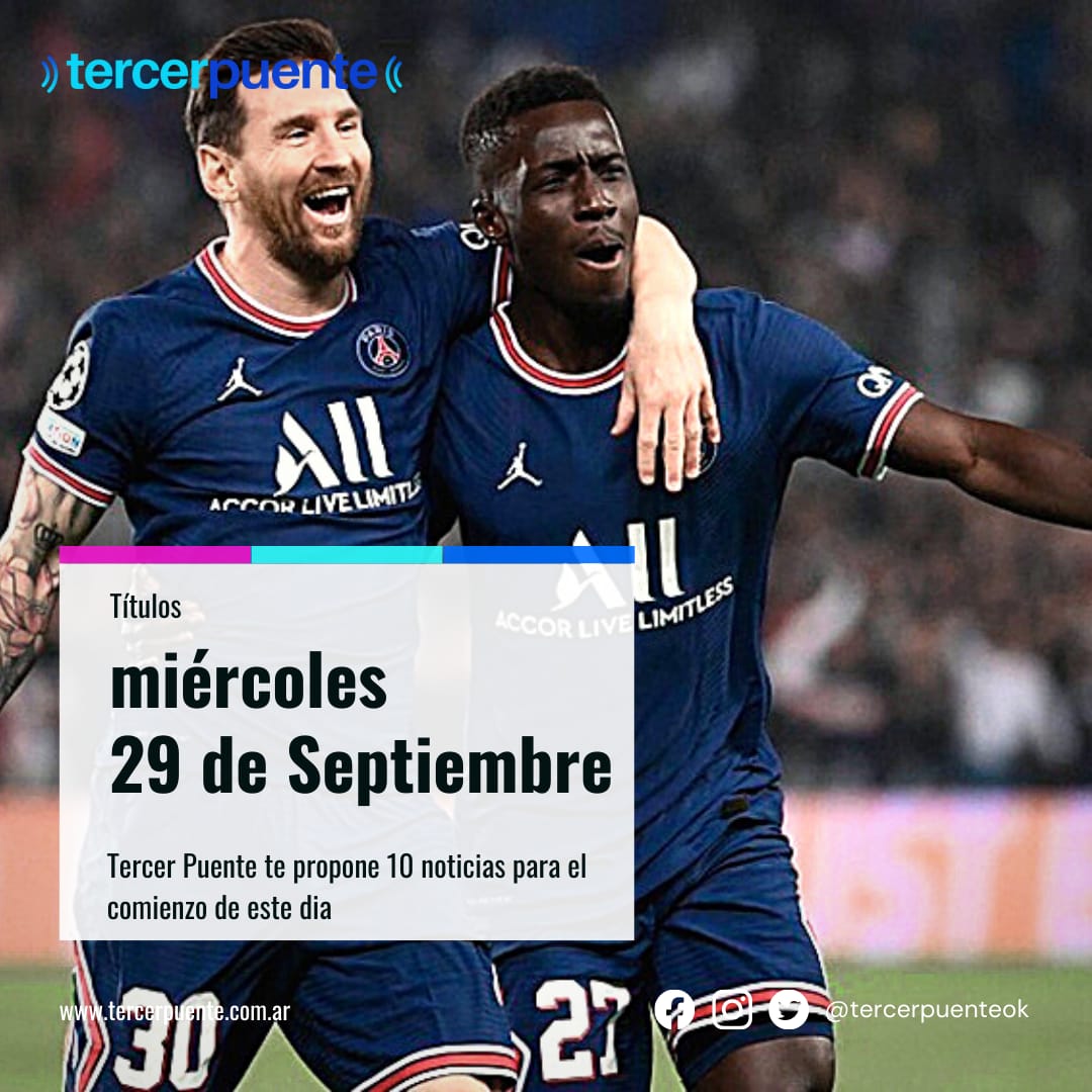 Lee más sobre el artículo 10 títulos para el miércoles 29 de septiembre