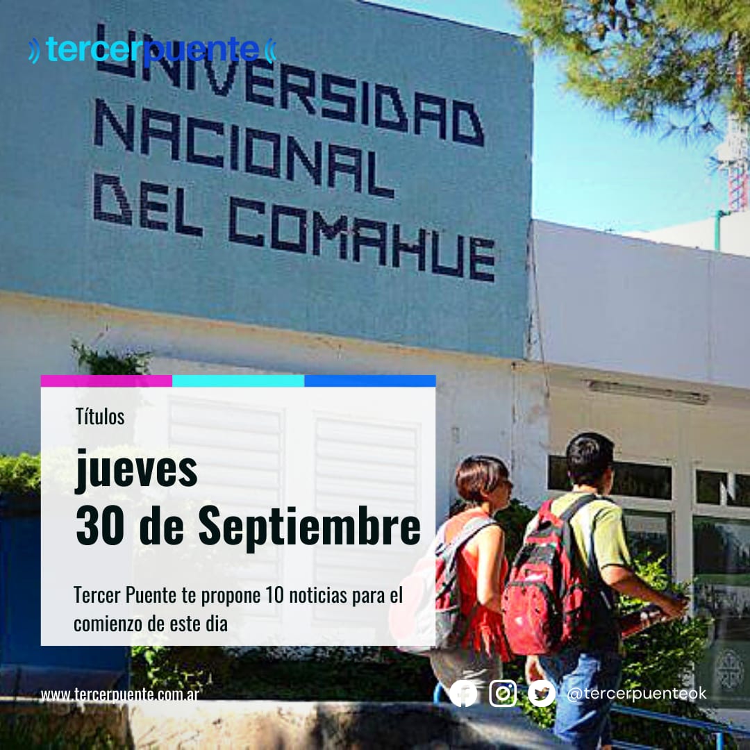 En este momento estás viendo 10 títulos para el jueves 30 de septiembre