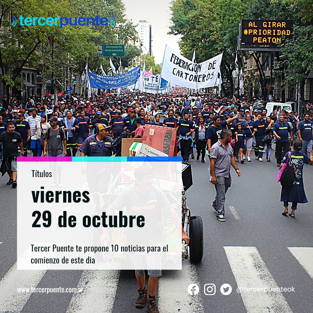 Lee más sobre el artículo 10 títulos para el viernes 29 de octubre