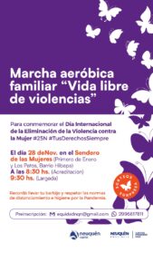Lee más sobre el artículo 28 de noviembre: Marcha aeróbica “Vida Libre de Violencias”