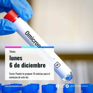 Lee más sobre el artículo 10 noticias para el lunes 6 de diciembre
