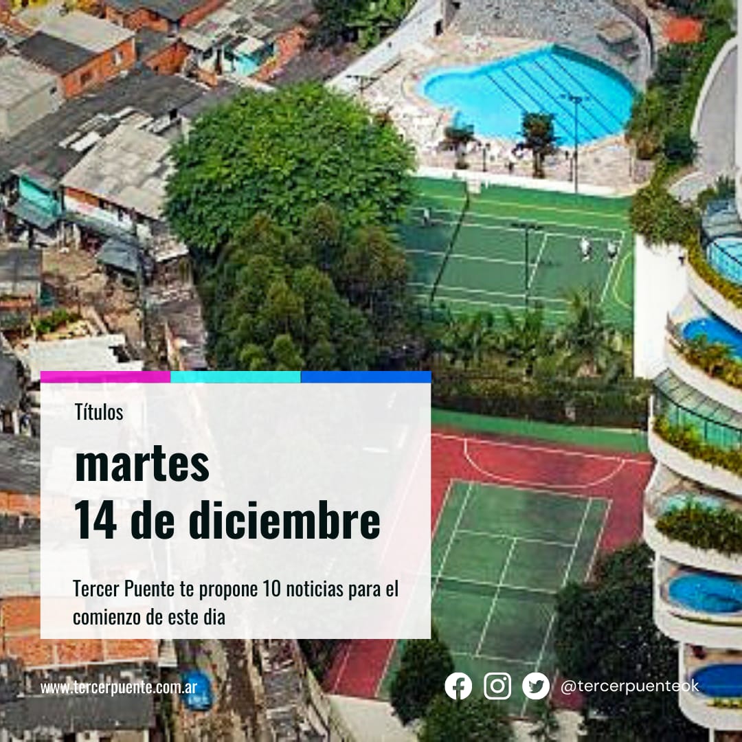 En este momento estás viendo 10 títulos para el martes 14 de diciembre
