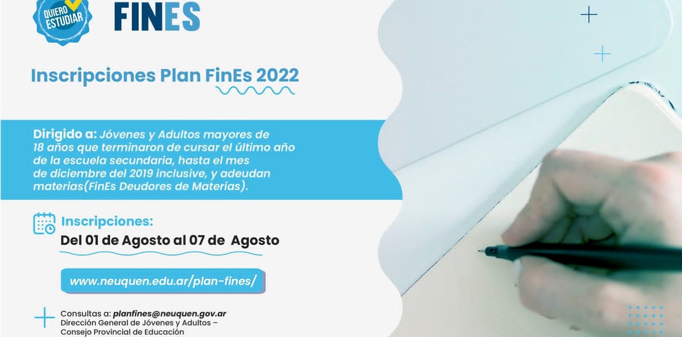 En este momento estás viendo Se abren las inscripciones al Plan Fines para estudiantes que adeuden materias