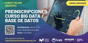 Lee más sobre el artículo Provincia ofrece un curso de Big Data y Base de Datos junto con la Fundación Telefónica