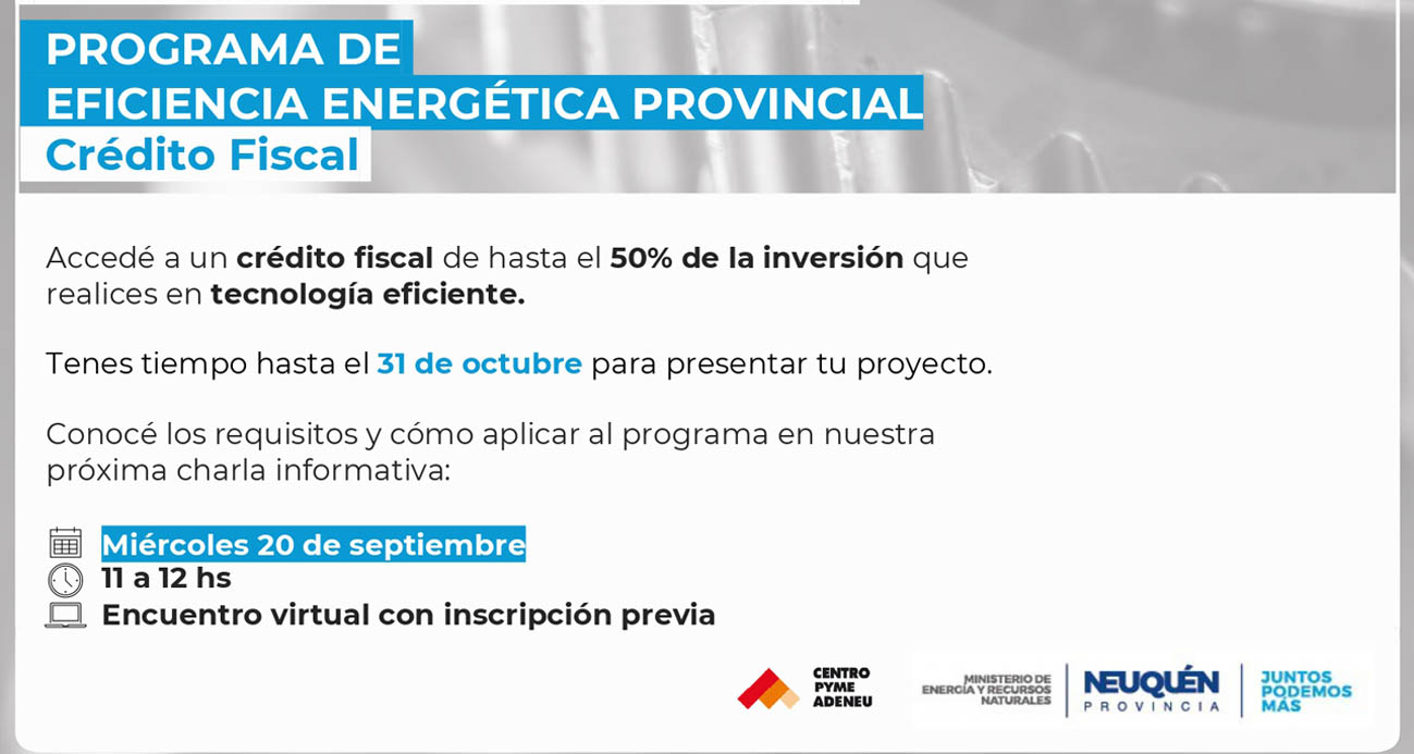 En este momento estás viendo Nueva charla informativa para adquirir créditos para equipos para Pymes