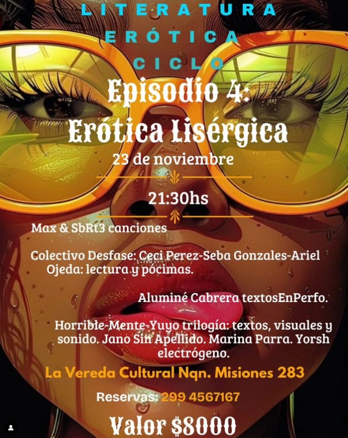 En este momento estás viendo La literatura erótica toma protagonismo en Neuquén con un ciclo multisensorial