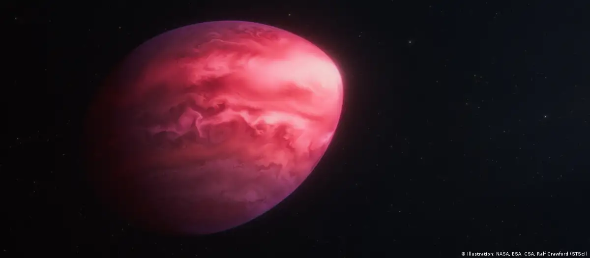 El James Webb descubrió que la atmósfera de un planeta lejano tiene un lado más extendido que el otro